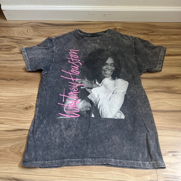 Whitney Houston Tops - Whitney Houston Acid Wash Tie Dye T-Shirt